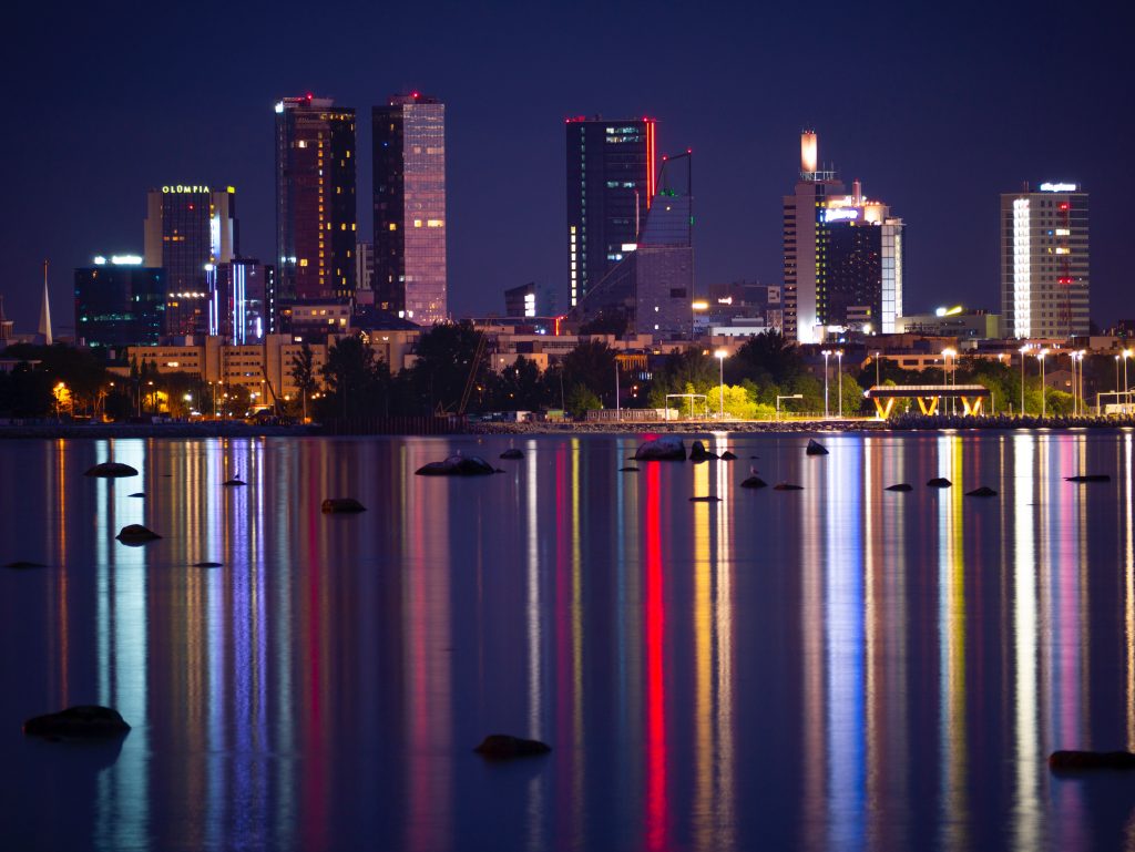 Summer night view to Tallinn, Estonia